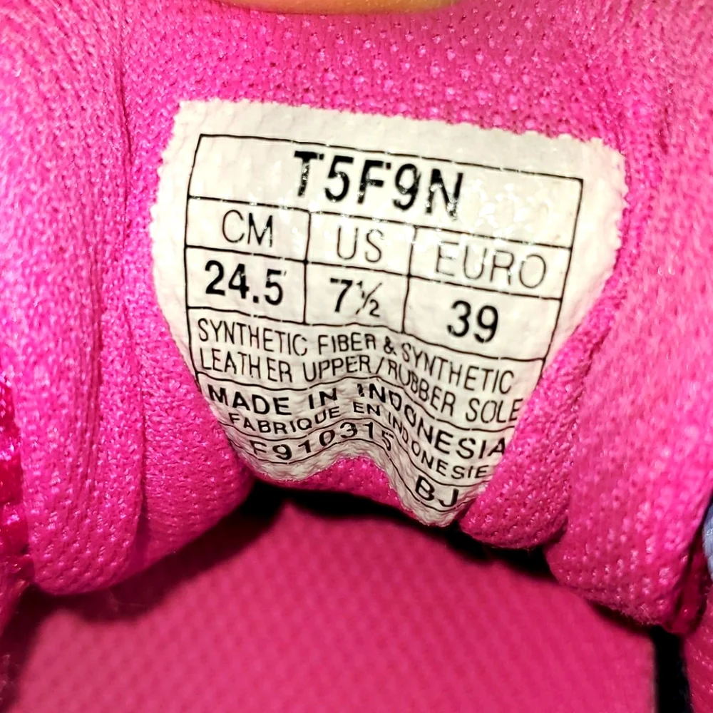 ASICS T5F9N Pink Blue Gel Contend 3 Sneakers EUC - Picture 9 of 13